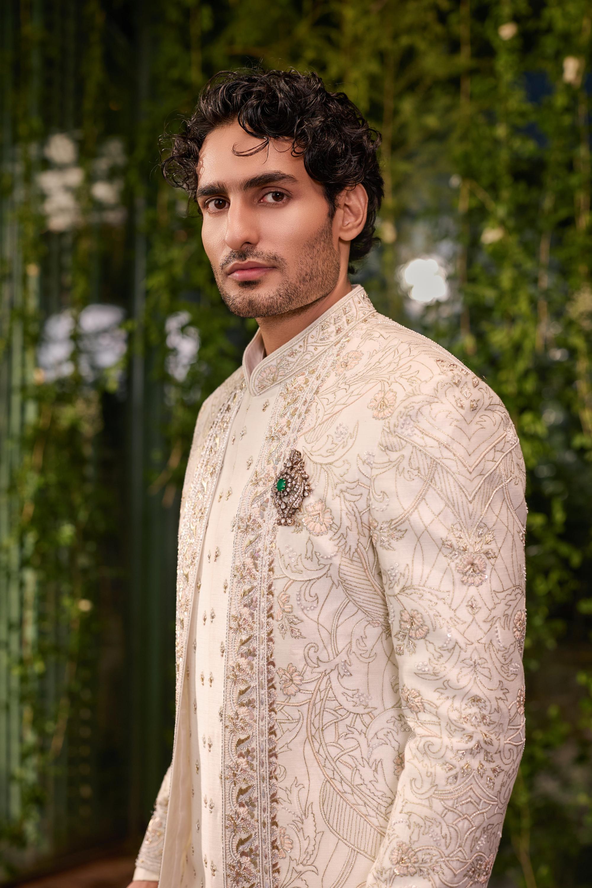 Naksh- The Ivory Tapestry Sherwani