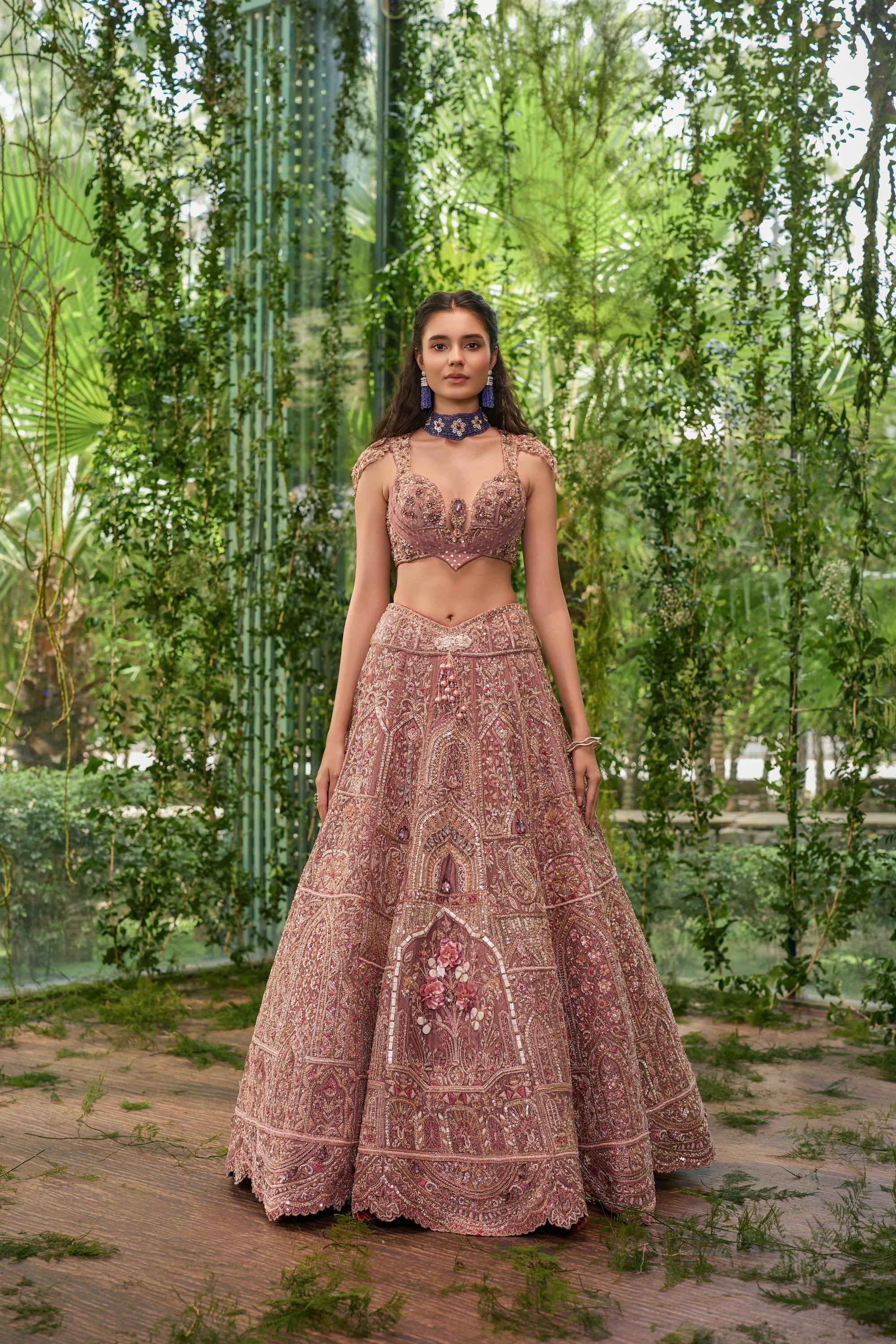 Muktika- The pearl blossom lehenga set