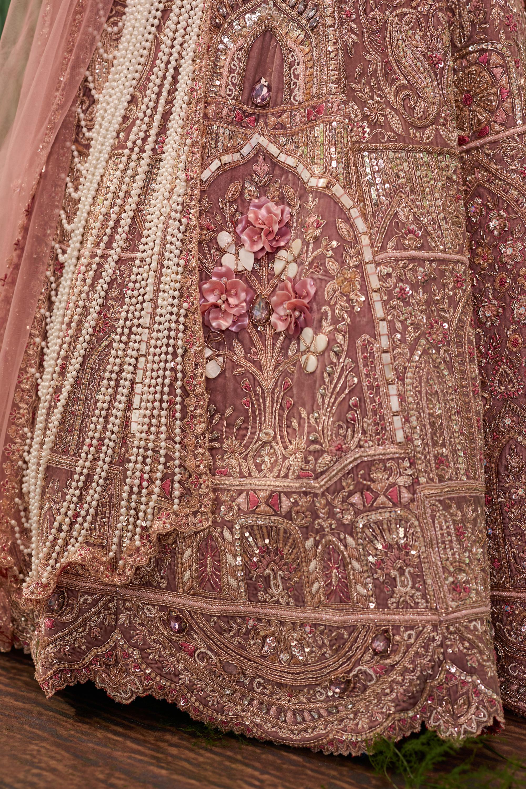 Muktika- The pearl blossom lehenga set
