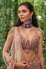 Muktika- The pearl blossom lehenga set