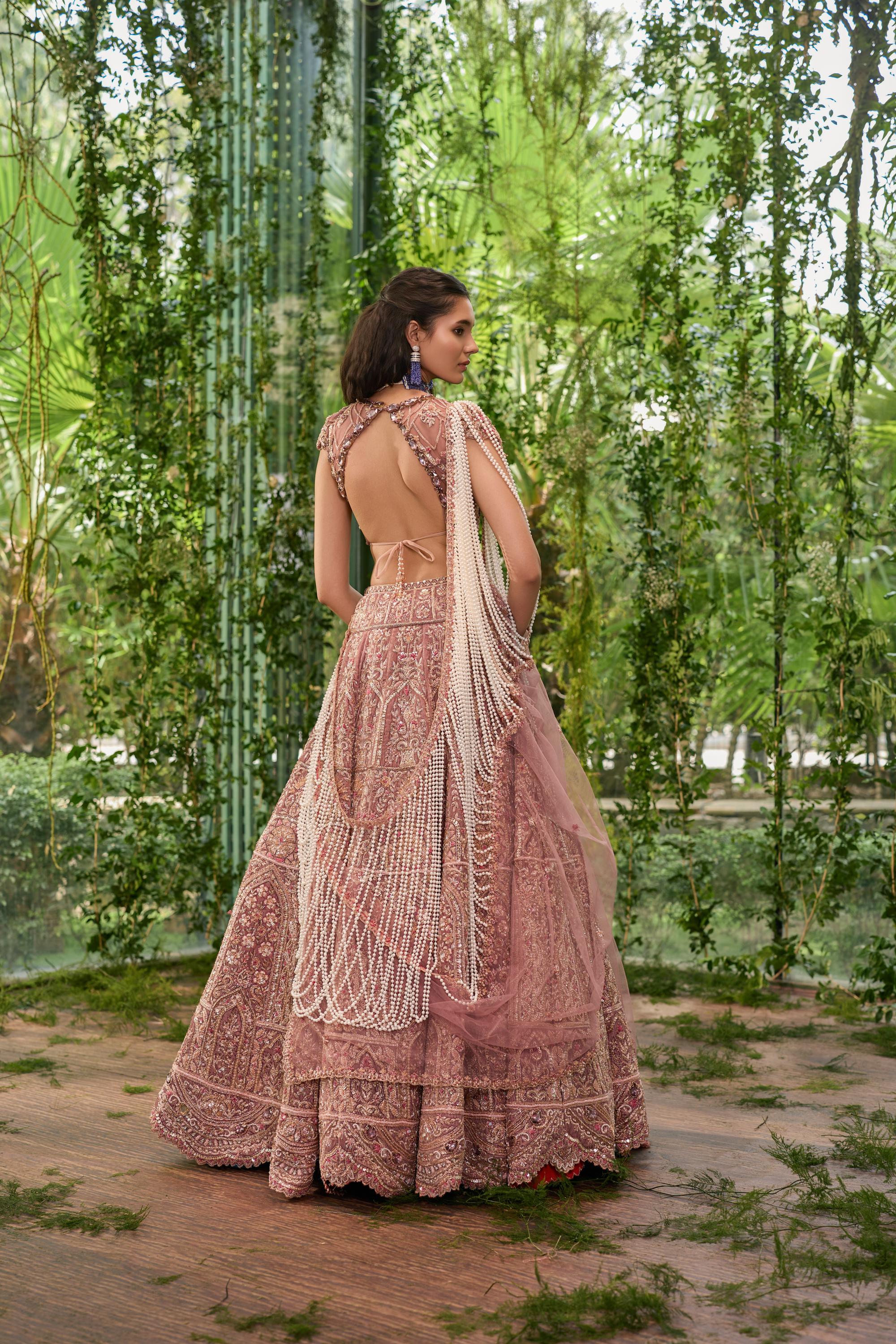 Muktika- The pearl blossom lehenga set