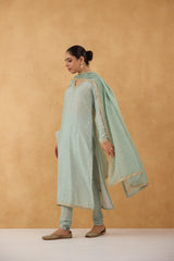 Sage Green Bandhej Printed Kurta Set of 3