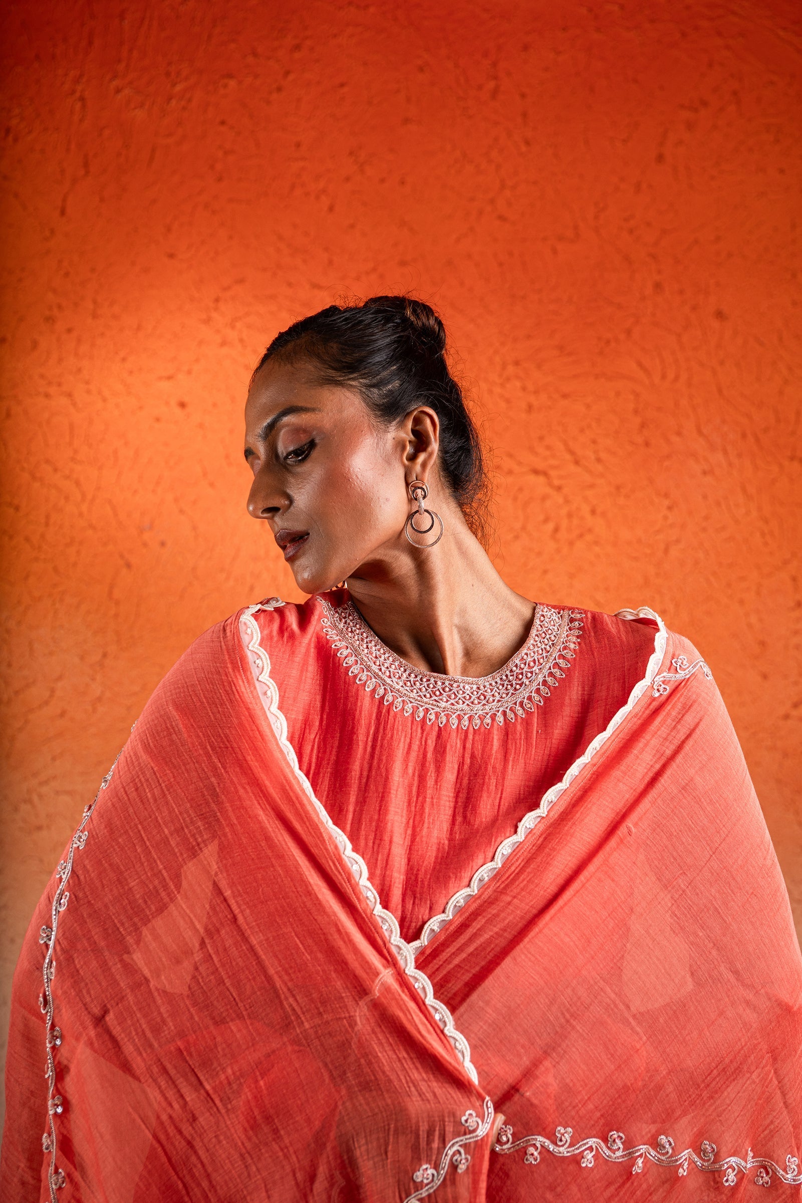 Georgia Peach Anarkali Set