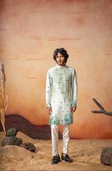 Oceanic Serenity Cotton Kurta