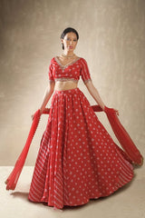 Hibiscus lehenga set