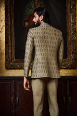 OLIVE GREEN JODHPURI SET