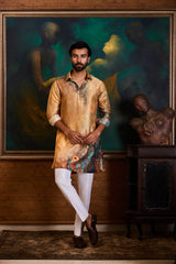 RUST PRINTED KURTA TROUSER SET