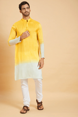 Lahza Yellow Ombre Kurta