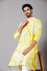 Tintlo Yellow Tie & Dye Kurta