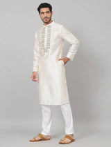 Rein Multicolor embroidered silk kurta