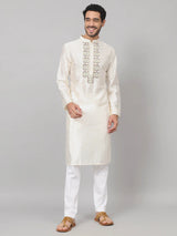 Rein Multicolor embroidered silk kurta