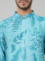 Hojas Breezy Leaves Print Cotton Kurta