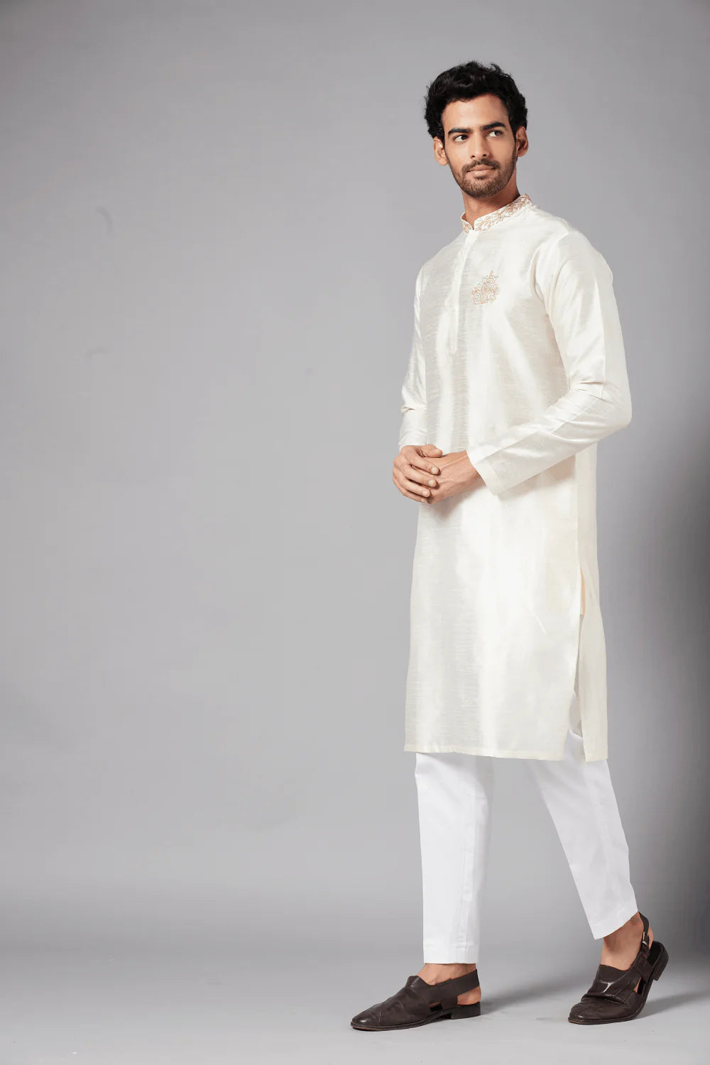 Ecru Basik Kurta