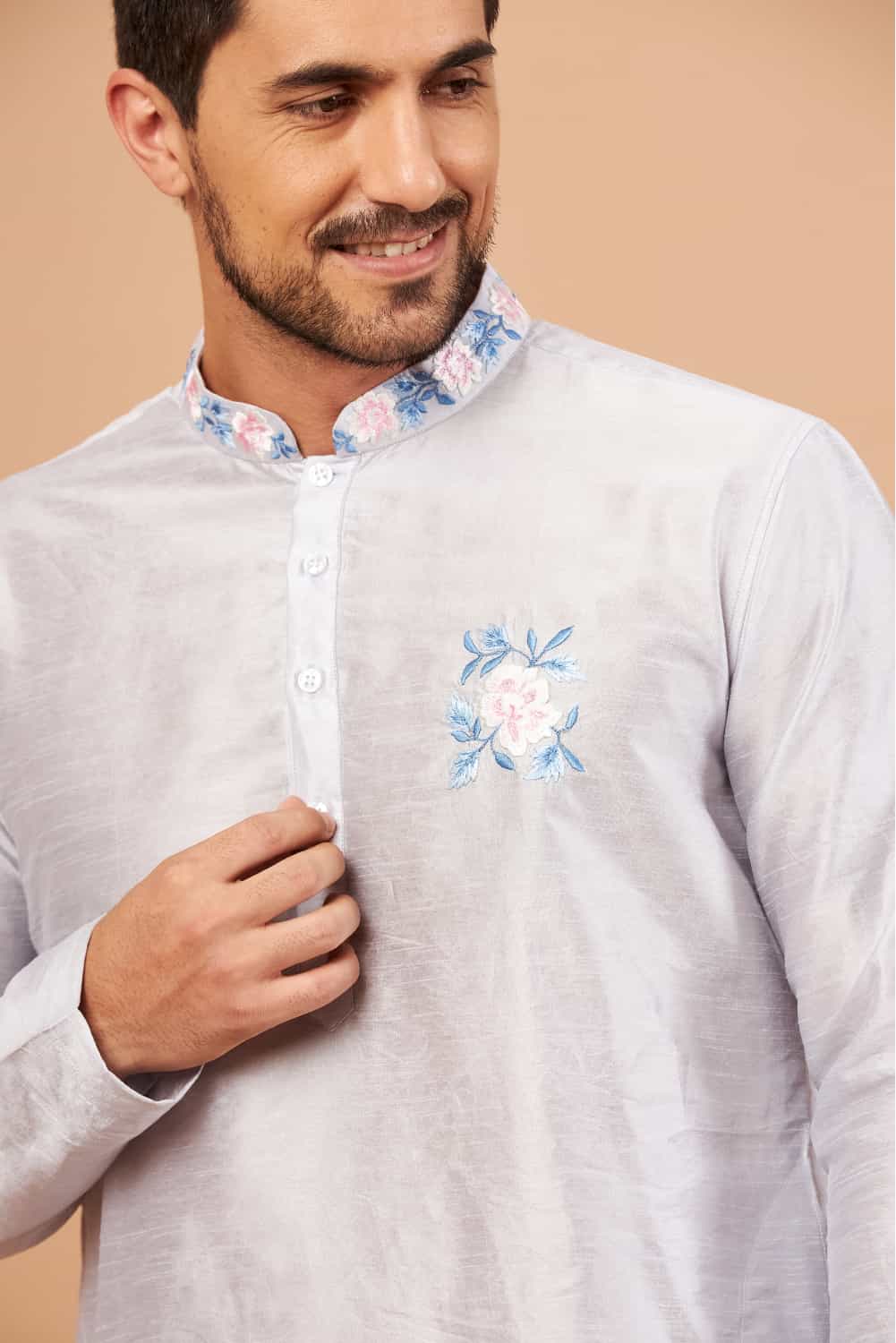 Manatee Basik Kurta Cadet Grey Coloured