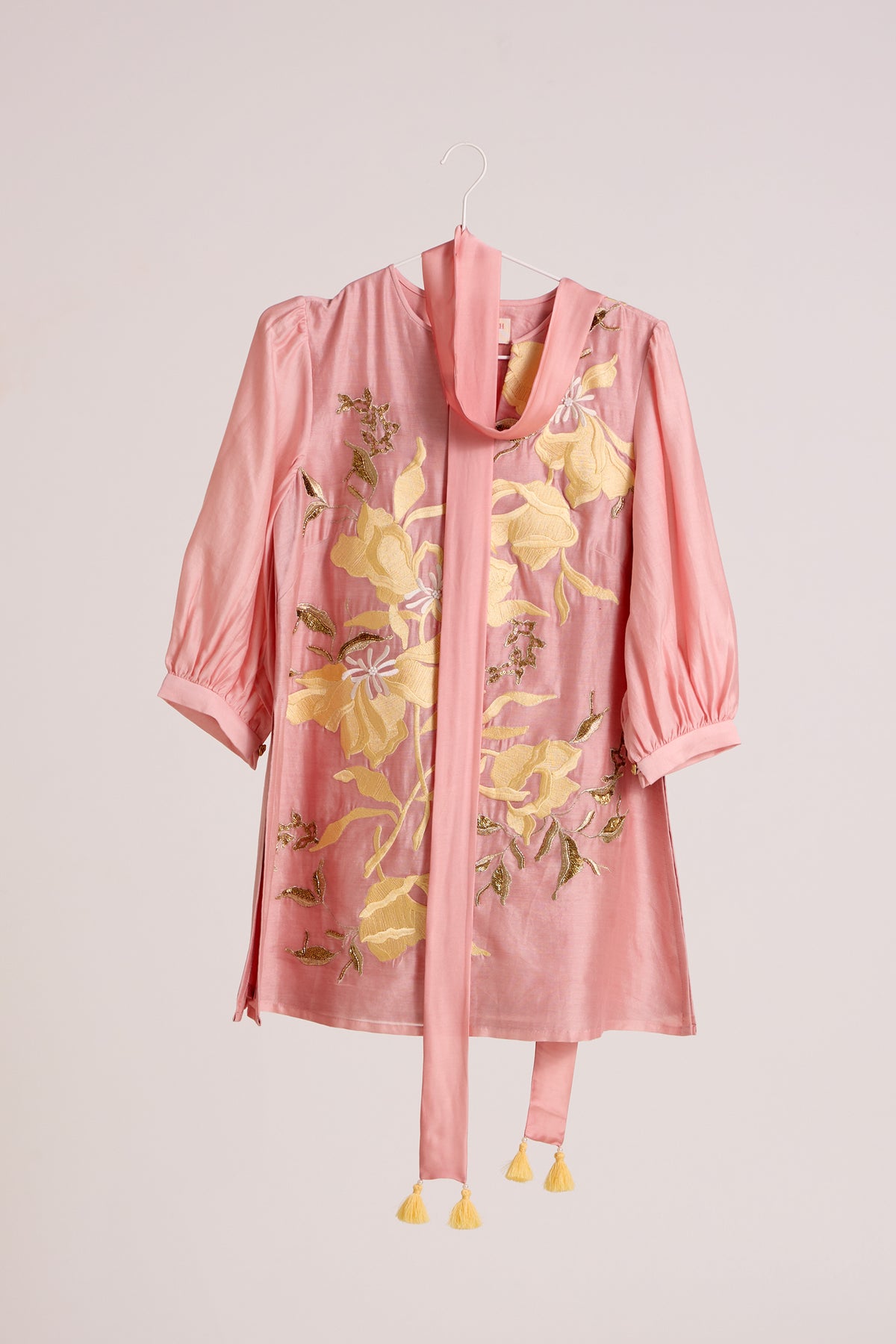 Ice Pink Lysha - Sleek Scarf Evening Top + Pants