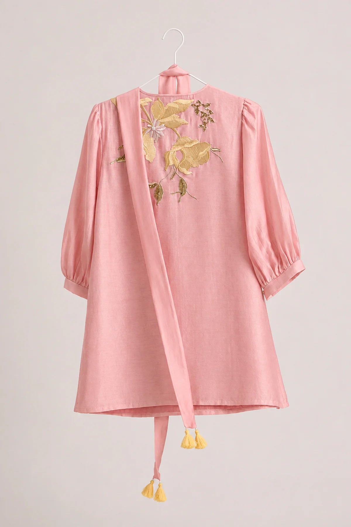 Ice Pink Lysha - Sleek Scarf Evening Top + Pants