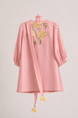 Ice Pink Lysha - Sleek Scarf Evening Top + Pants