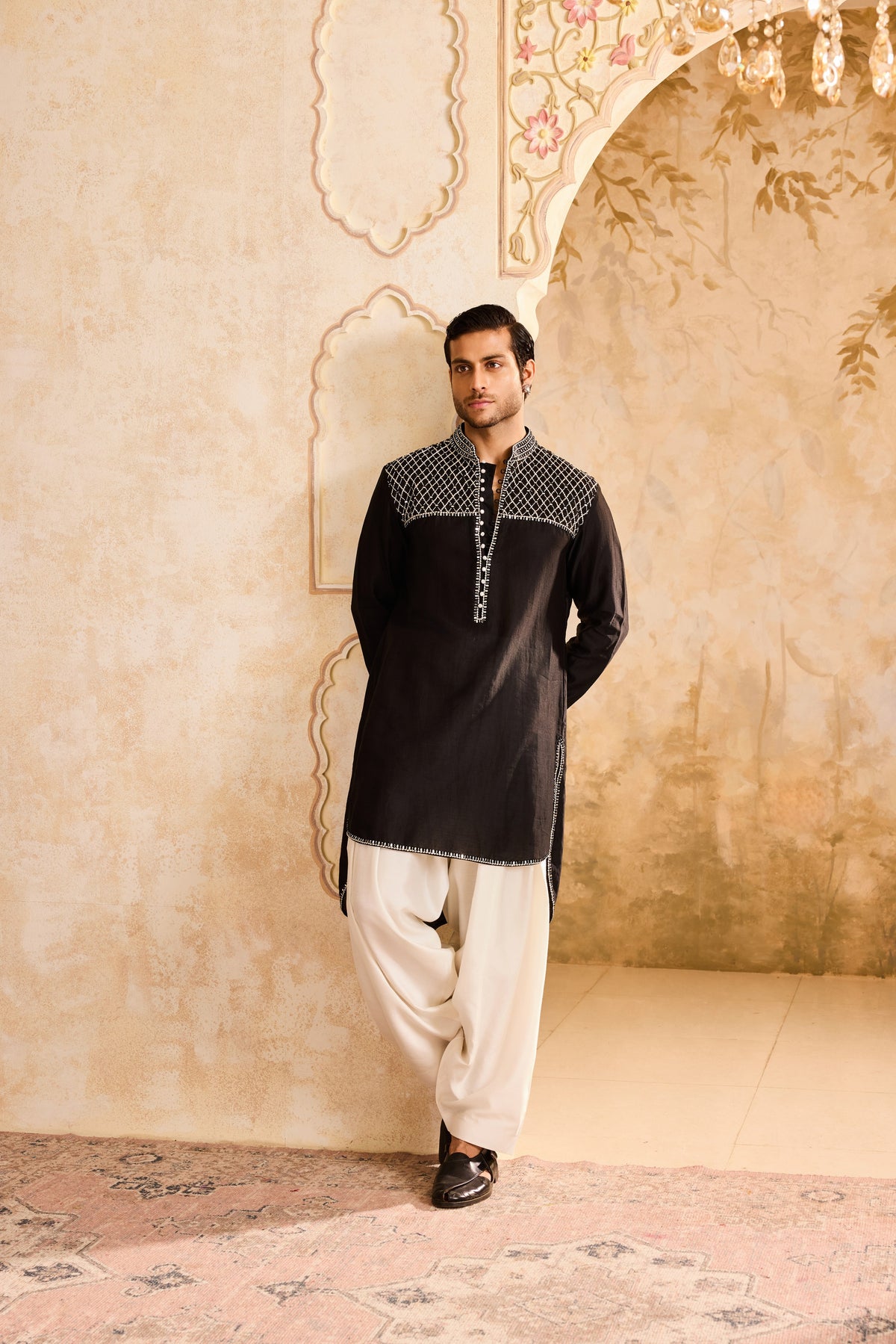 EMBROIDERED BLACK KURTA SALWAR