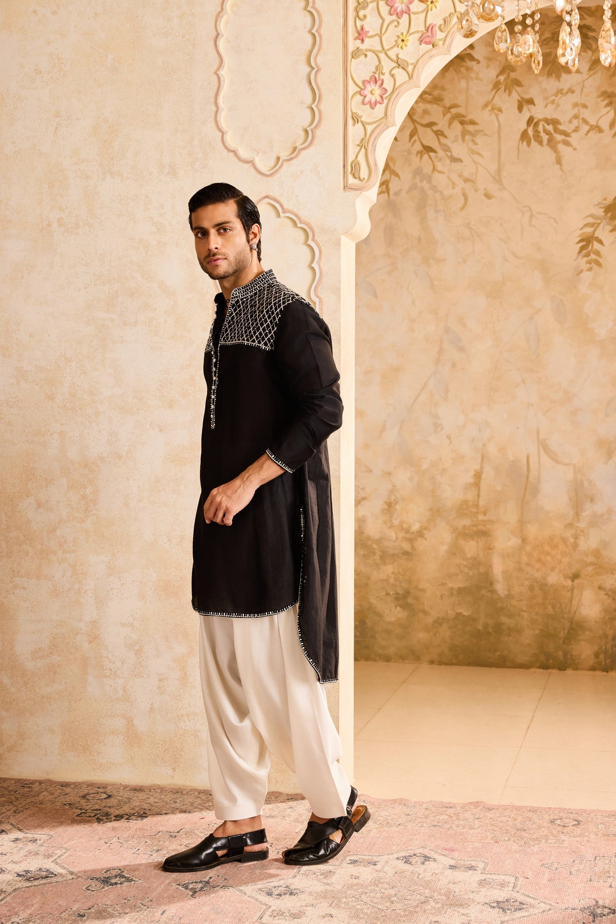 EMBROIDERED BLACK KURTA SALWAR