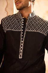 EMBROIDERED BLACK KURTA SALWAR