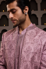 ROSE EMBROIDERED JACKET WITH KURTA AND SALWAR