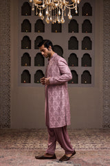 ROSE EMBROIDERED JACKET WITH KURTA AND SALWAR