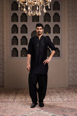 EMBROIDERED BLACK KURTA SALWAR