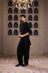 EMBROIDERED BLACK KURTA SALWAR