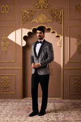 GREY TUXEDO PANT