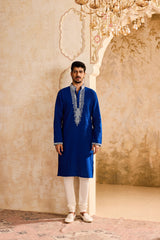 EMBROIDERED BLUE KURTA CHURIDAR
