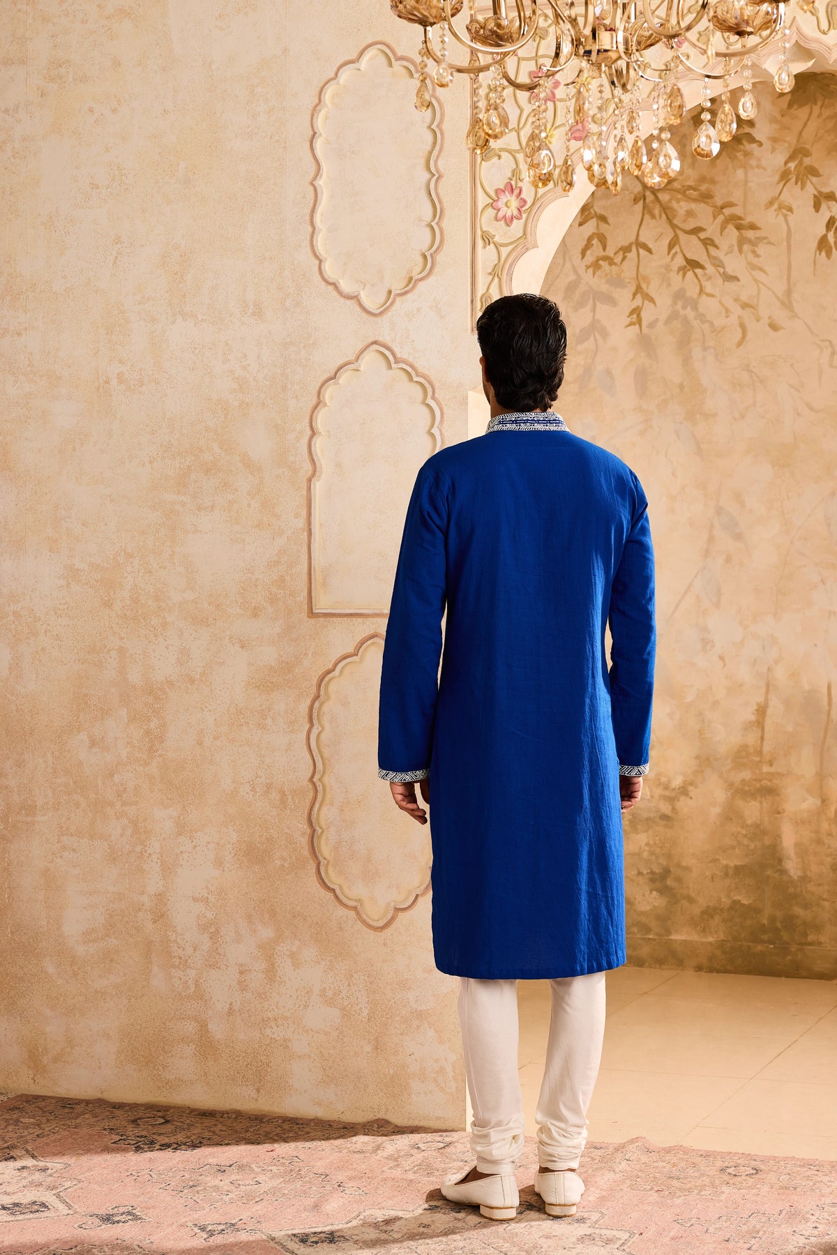 EMBROIDERED BLUE KURTA CHURIDAR
