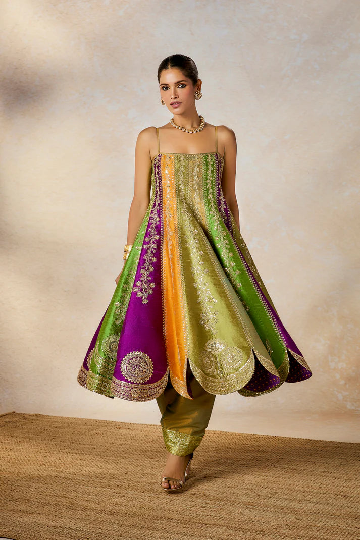 The Paan Pista Anarkali Set