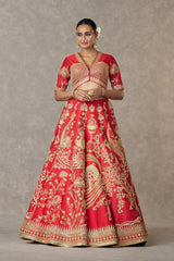 Red Bagh-E-Bahar Neelkamal Lehenga 2