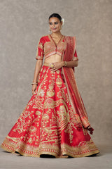 Red Bagh-E-Bahar Neelkamal Lehenga 1