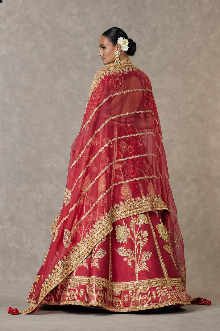 Maroon 'Anar-Phool' Lehenga Set