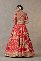 Red Bagh-E-Bahar Neelkamal Lehenga 3