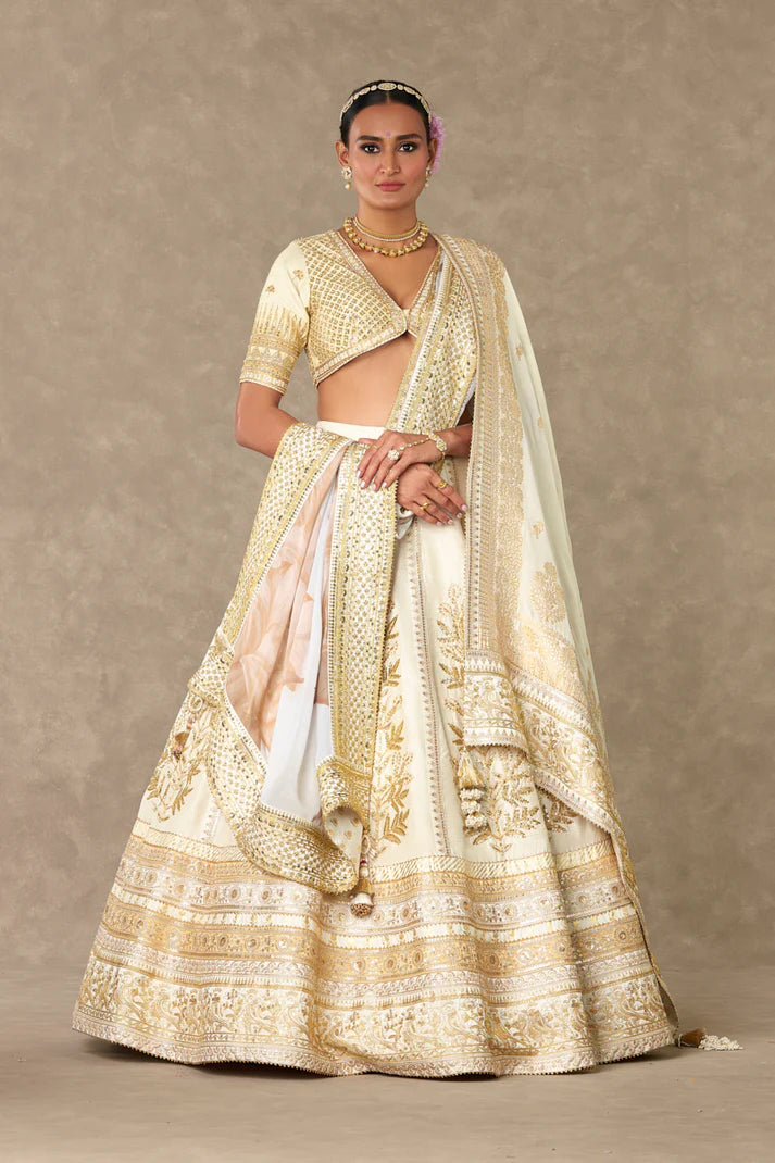 Ivory Neel-Kamal Lehenga Set
