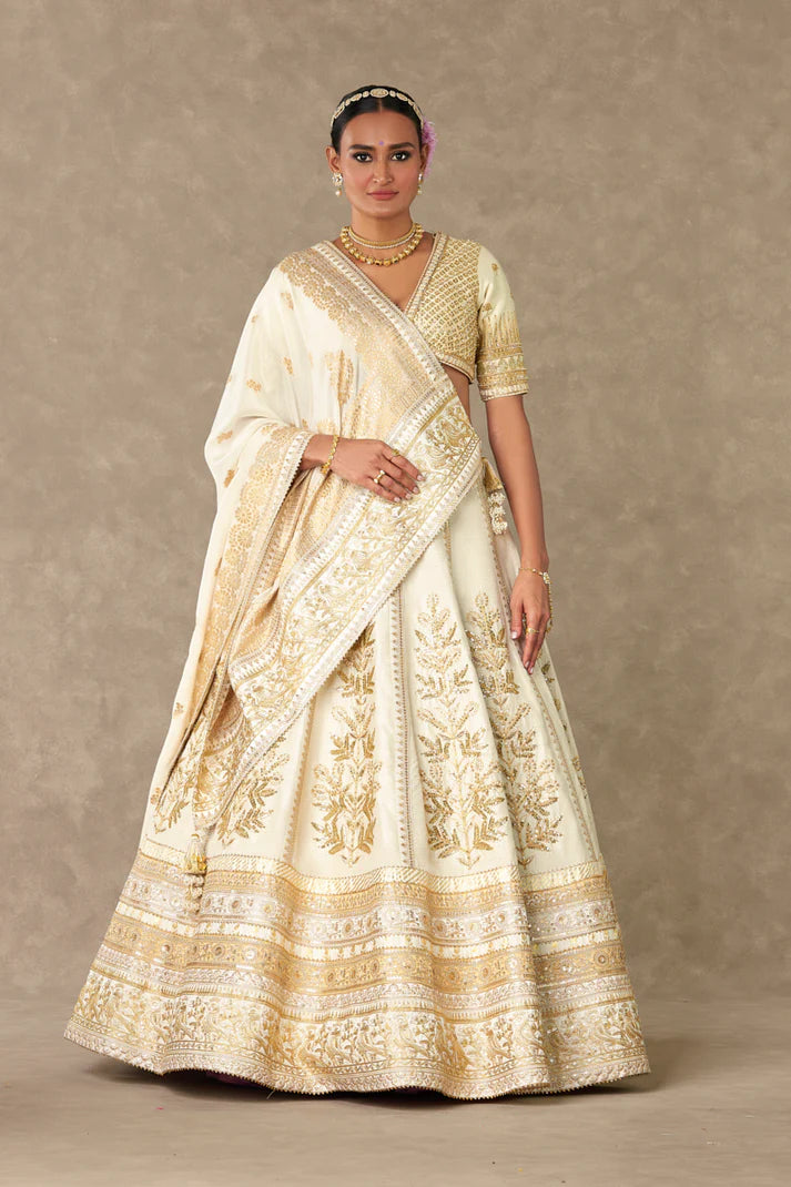 Ivory Neel-Kamal Lehenga Set