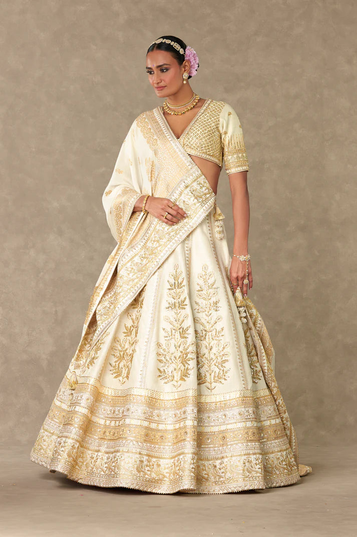 Ivory Neel-Kamal Lehenga Set