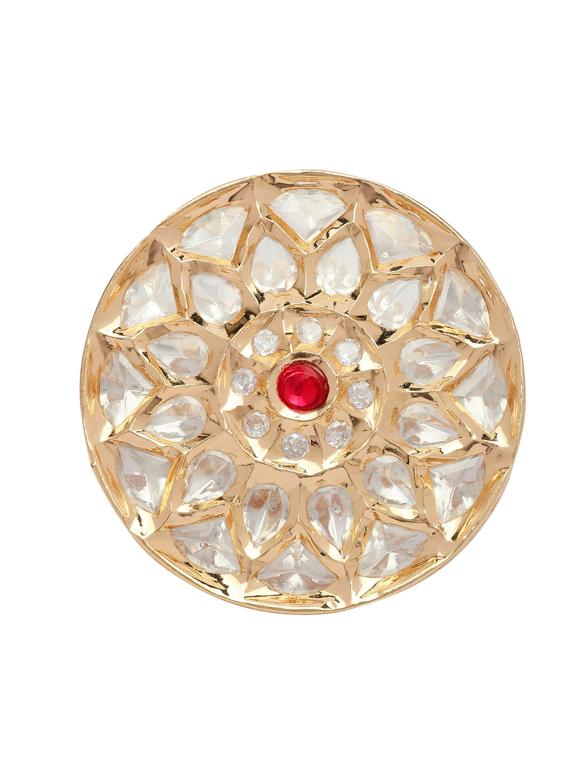 Xago Circular Polki-Style Statement Ring