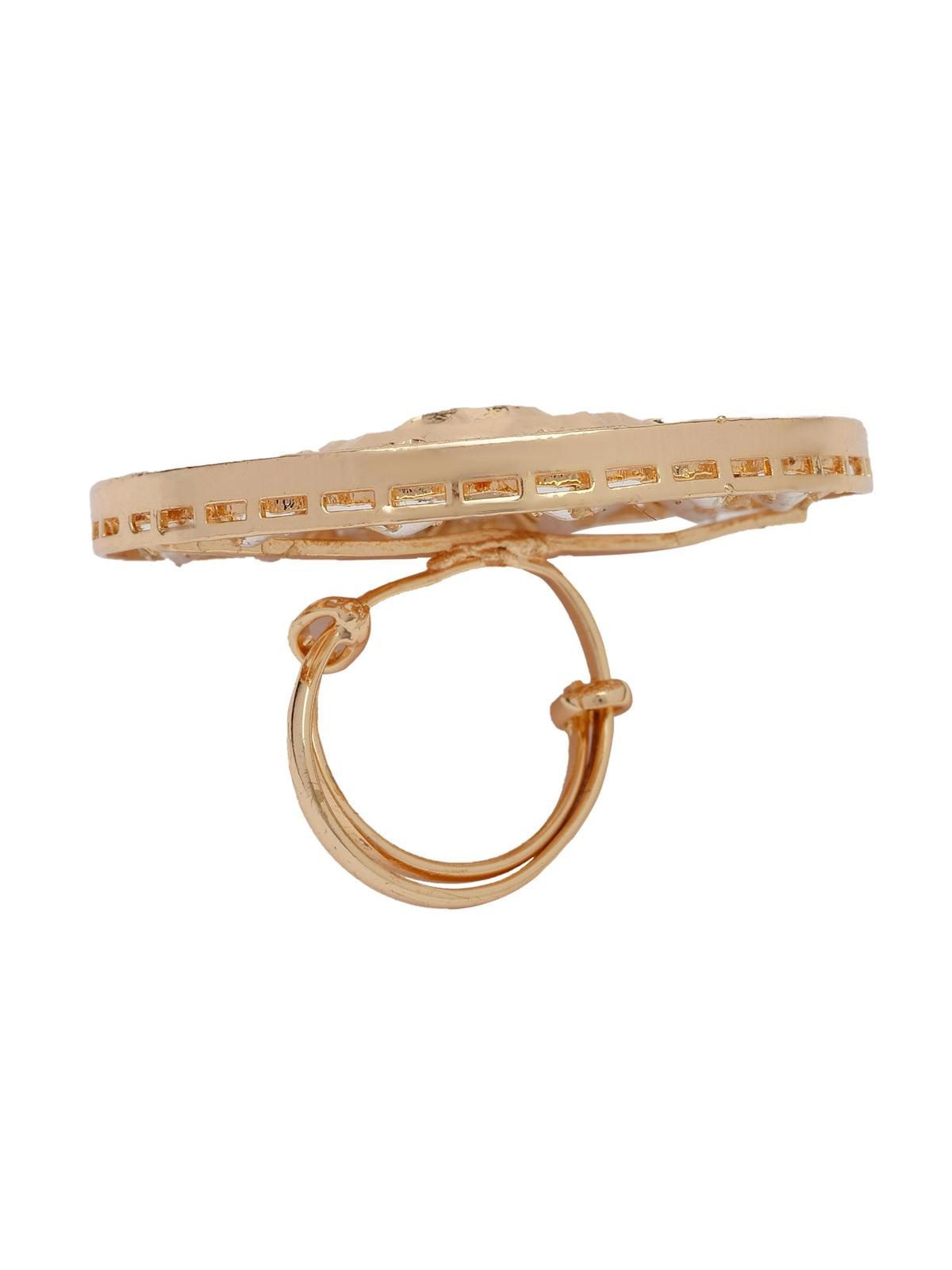 Xago Circular Polki-Style Statement Ring