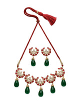 Xago Ruby and Emerald Choker Set with Teardrop Accents