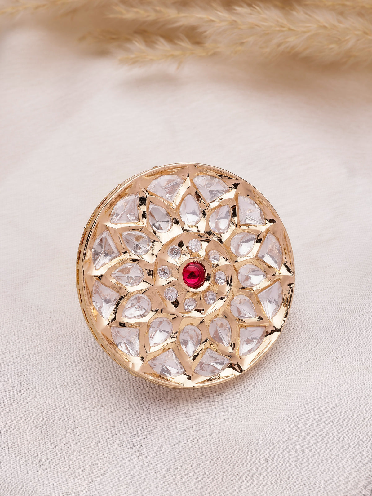 Xago Circular Polki-Style Statement Ring