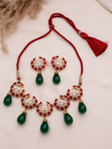 Xago Ruby and Emerald Choker Set with Teardrop Accents