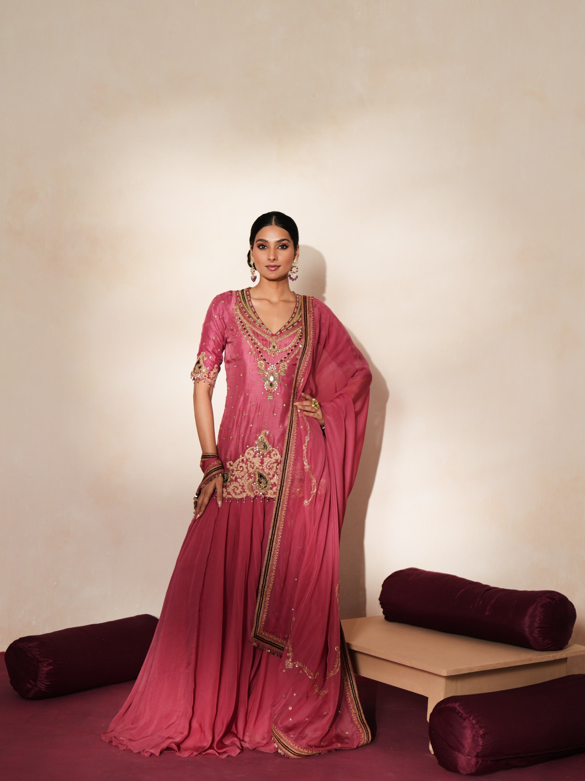 Sindoori Sharara set