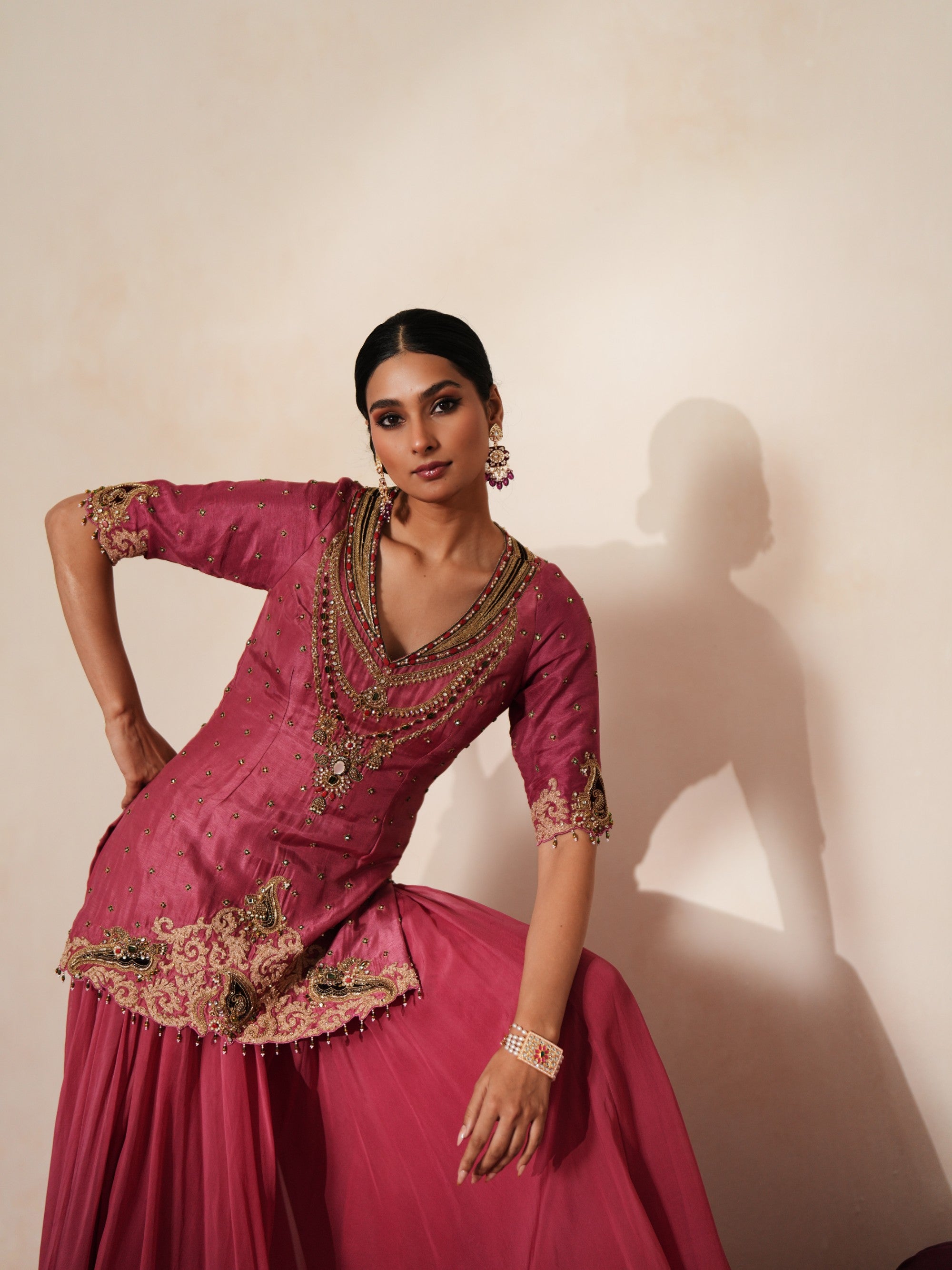 Sindoori Sharara set