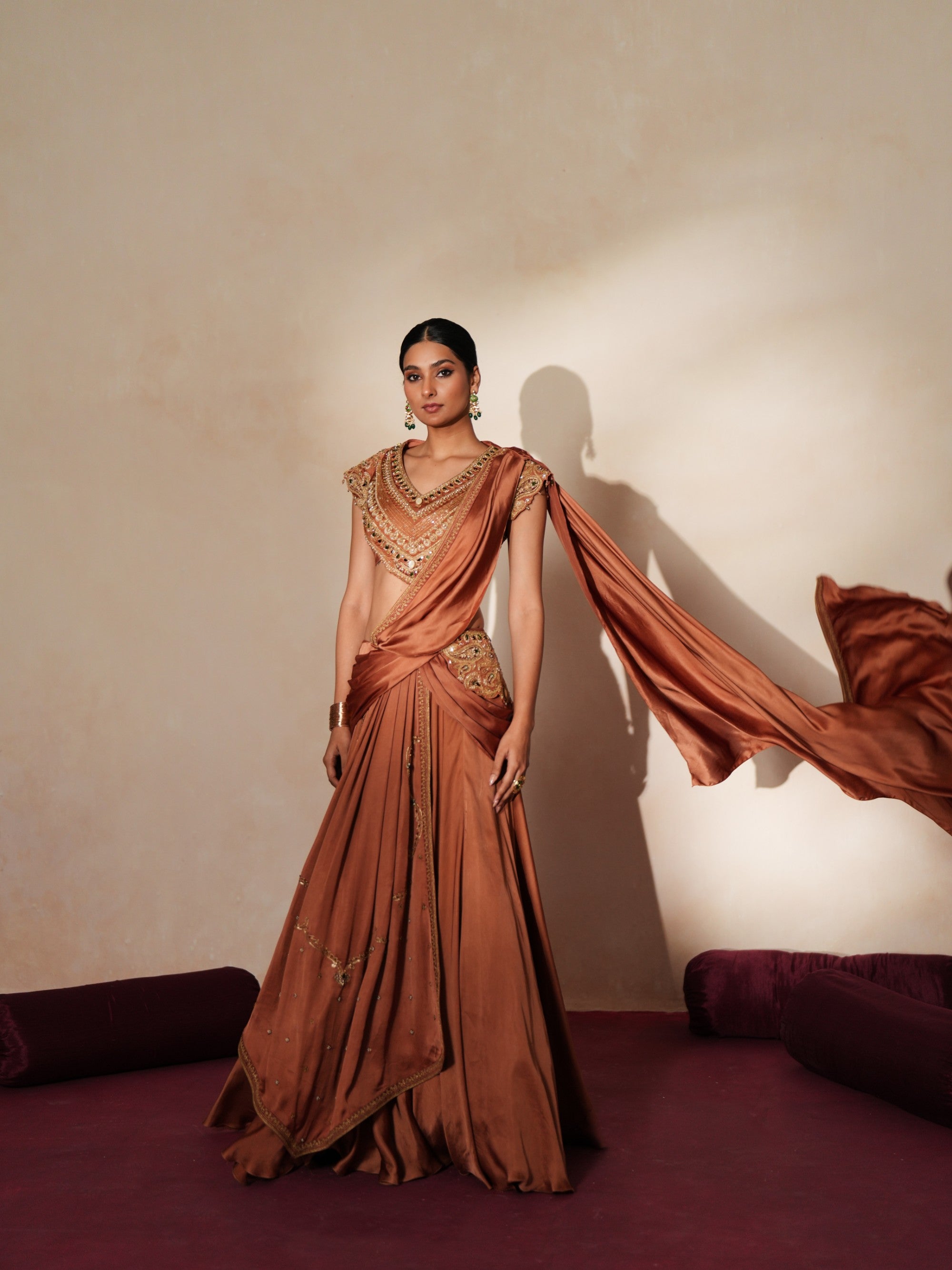 Ratanmala pre draped saree set
