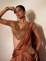 Ratanmala pre draped saree set