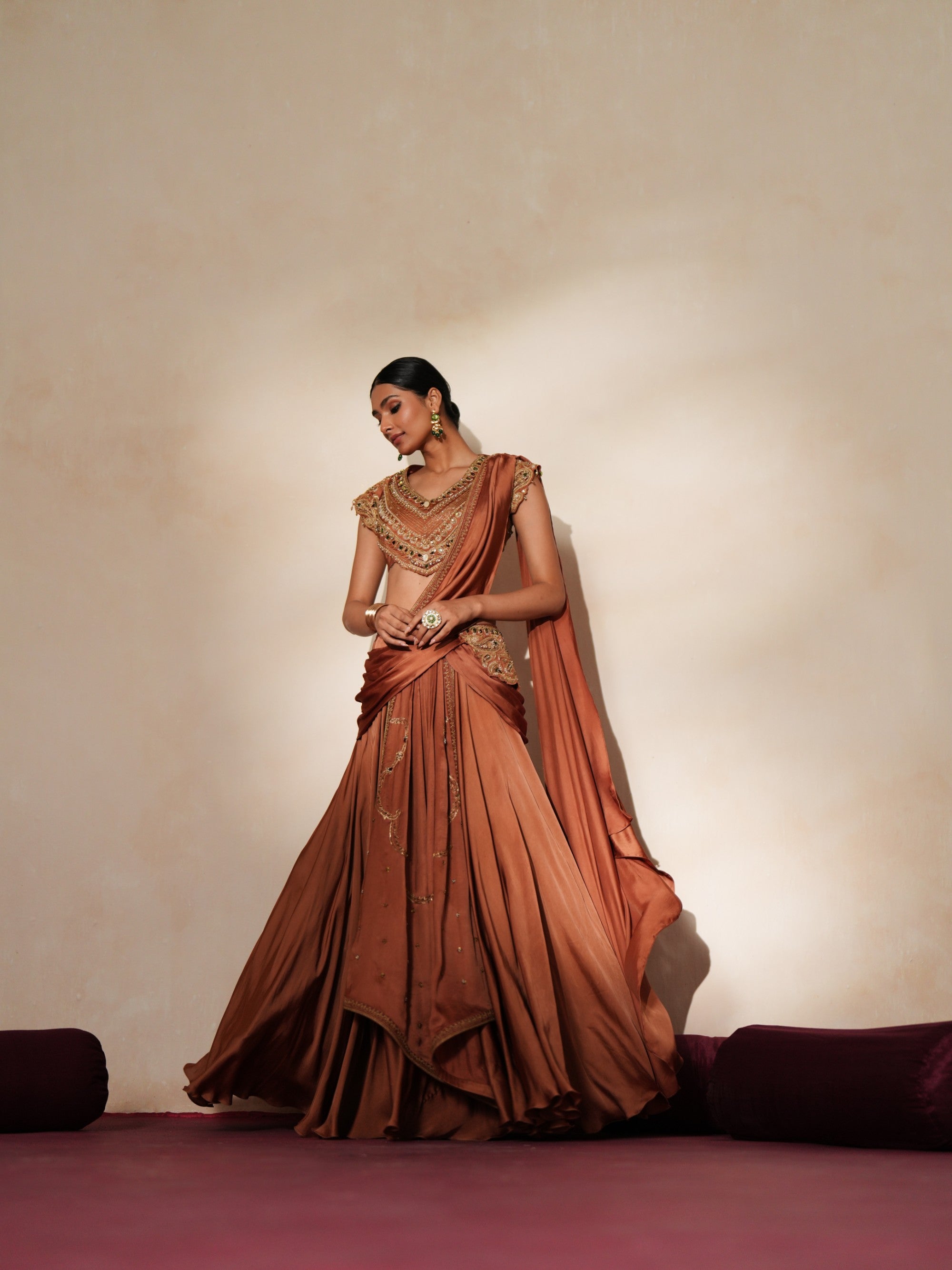 Ratanmala pre draped saree set