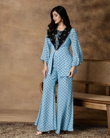Powder Blue Peplum Co-Ord Set